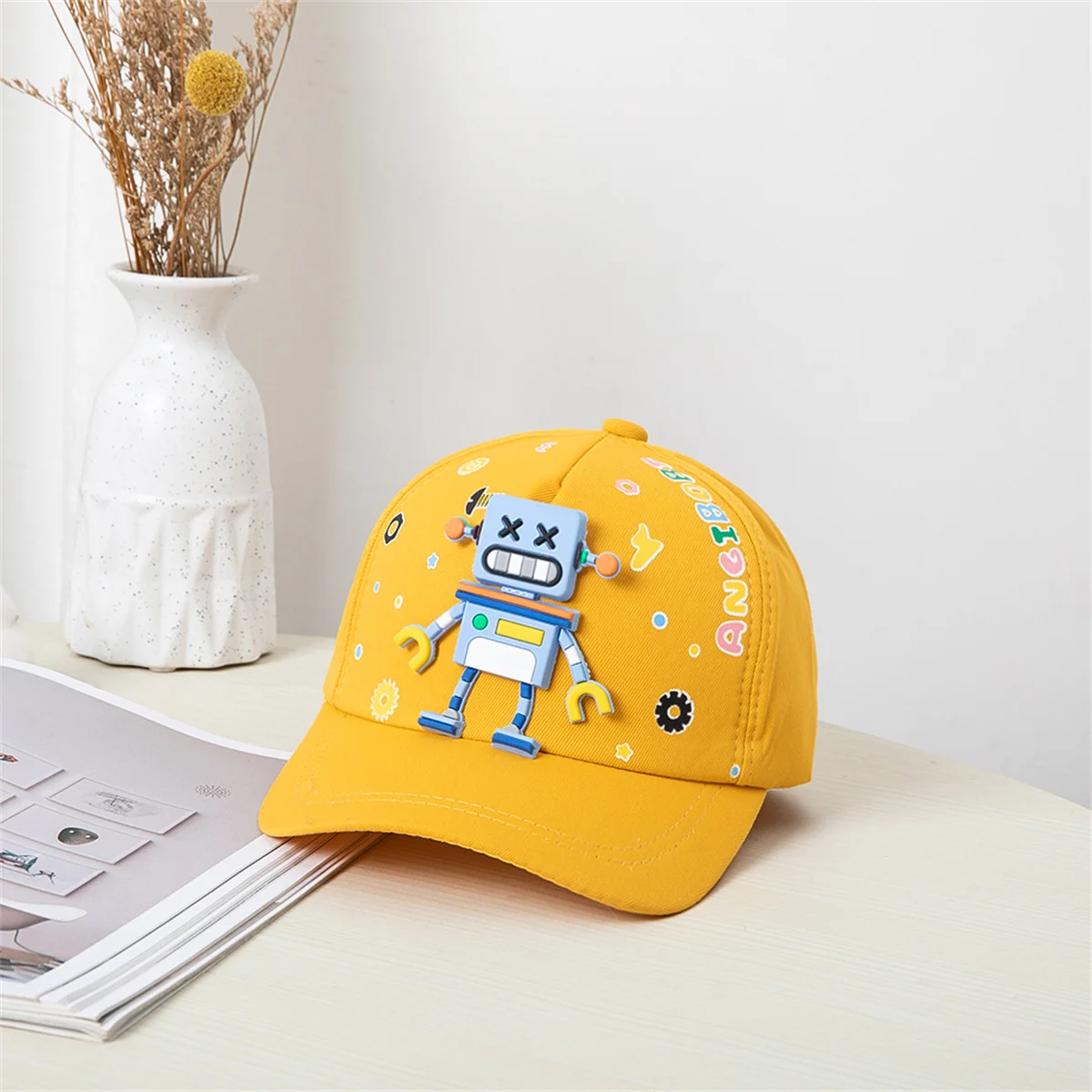 Kids baseball cap Boys Girls Sun hat Classic graffiti solid color three-dimensional fun pattern kids baseball cap fashion hat