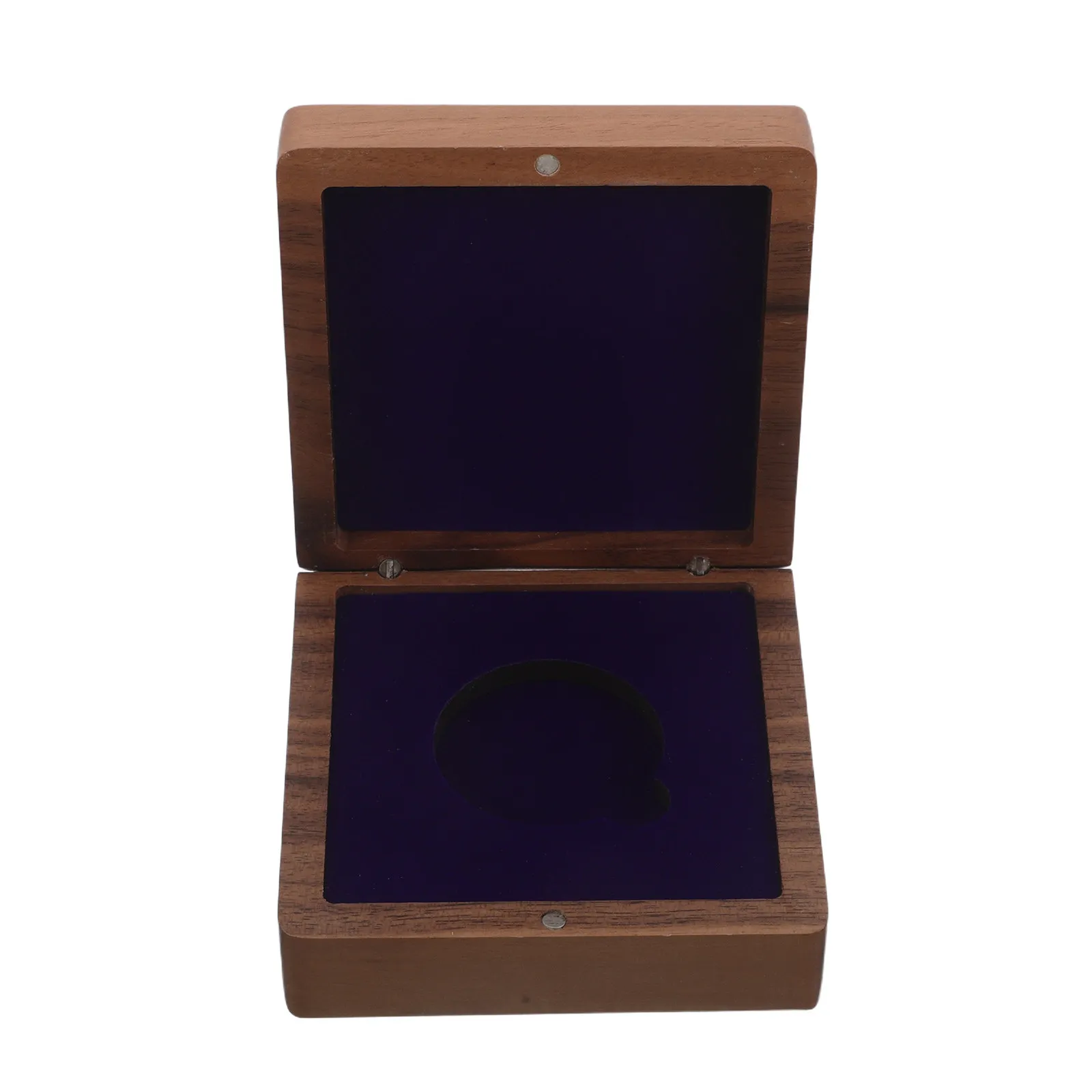 Wooden Holder Case Medal Display Box Soft Cushioned Interior Dust Proof Flip Top Design for Badge Collectors