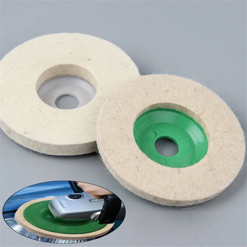 

5 шт., набор полировальных дисков, шерстяные фетровые полировальные подушечки, аксессуары для угловой шлифовальной машины для удаления ржавчины металла, стекла, керамики, полировки автомобиля