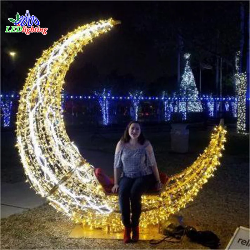 Custom.3d motif indoor holiday lights star Moon Lights LED night light