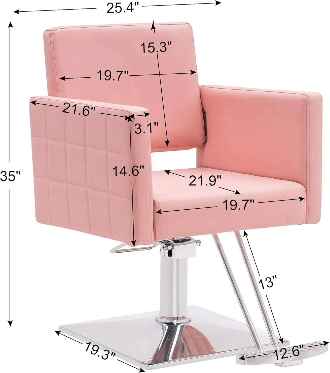 NEW  Salon Chair for Hair Stylist,Hydraulic Barber Styling Chair, Beauty Spa Equipment 8821 (Pink)