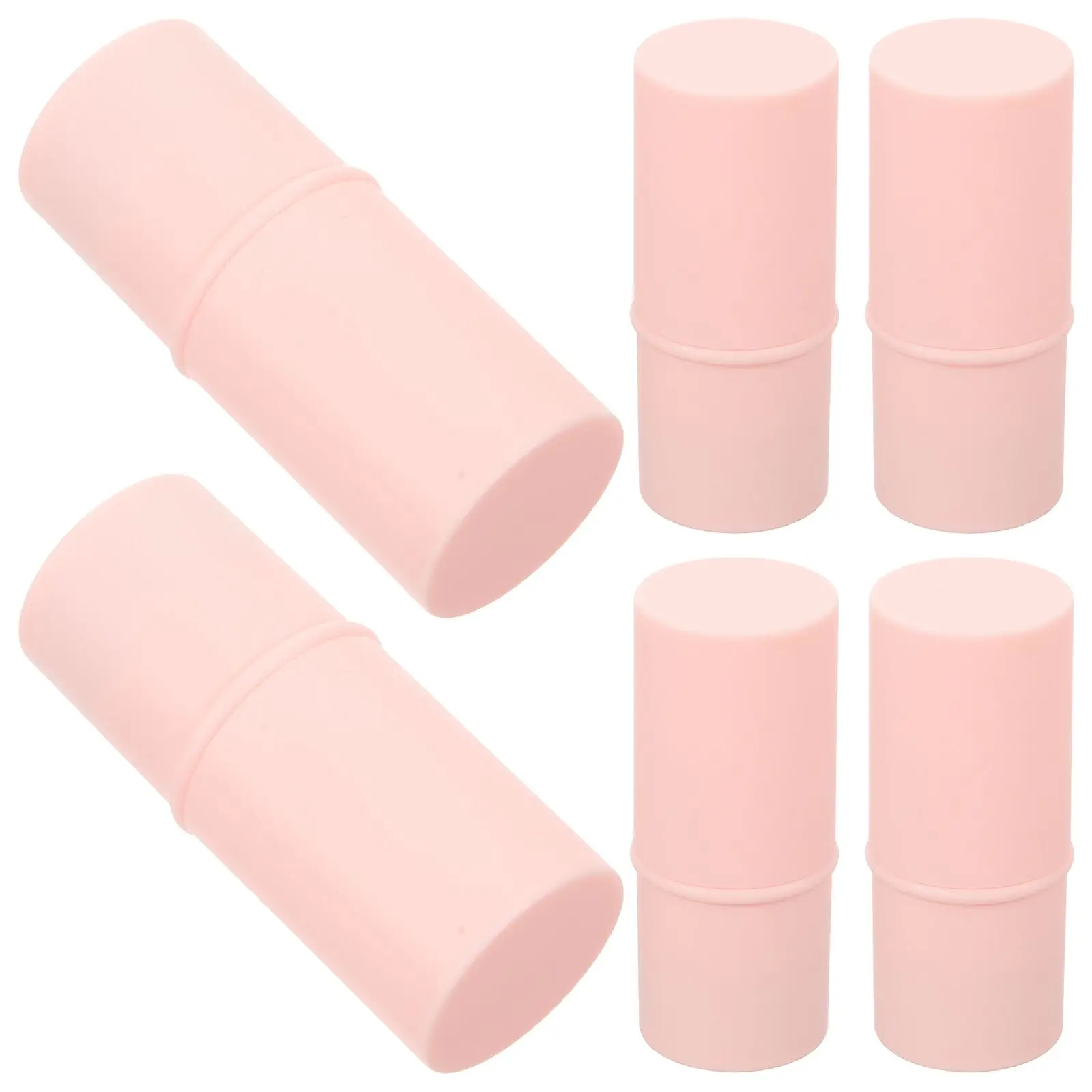 

6pcs Empty Lipstick Tube Gloss Containers Portable Pink Shade for Lip Diy Lipstick Tube Balm Cream Storage Use DIY Makeup