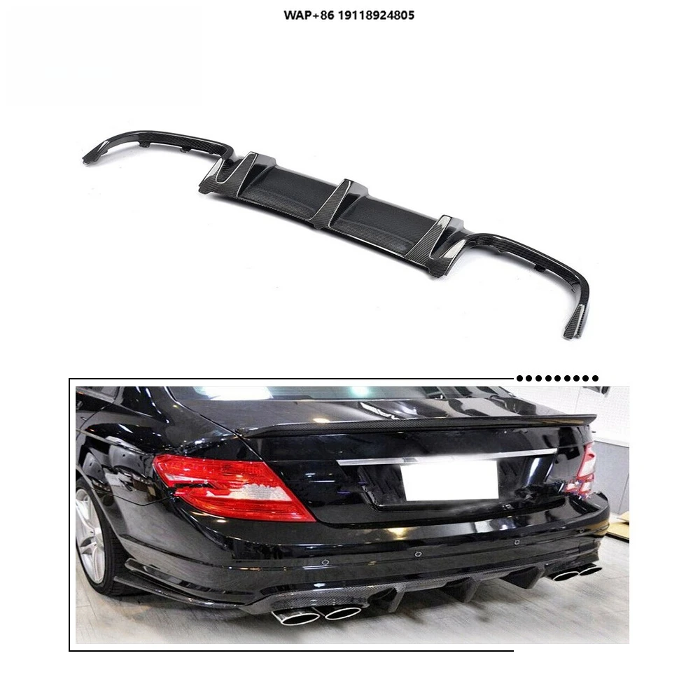 

Carbon Fiber Rear Bumper Diffuser Lip for W204 C300 C63 AMG 08-11