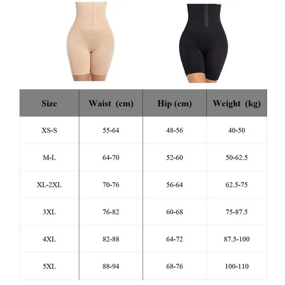 Plus Size Women Tummy Control Slimming Shorts Butt Lifter Shapewear Breasted Seamless Safety Pant Girdle High Waist Panty