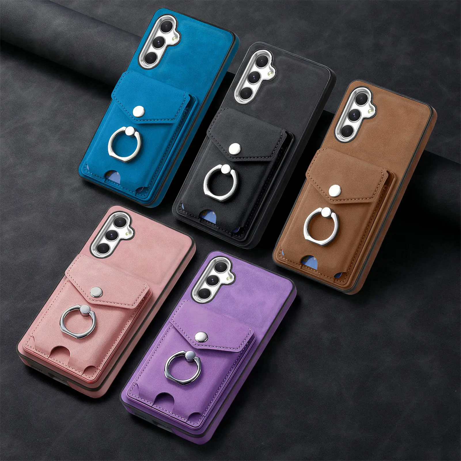 

Card Pocket Phone Case For Samsung Galaxy A03 164 166 A04 A04S A04E A12 A13 A14 A21S A22 A23 A32 A33 A52 A53 A54 A72 A73 5G 4G