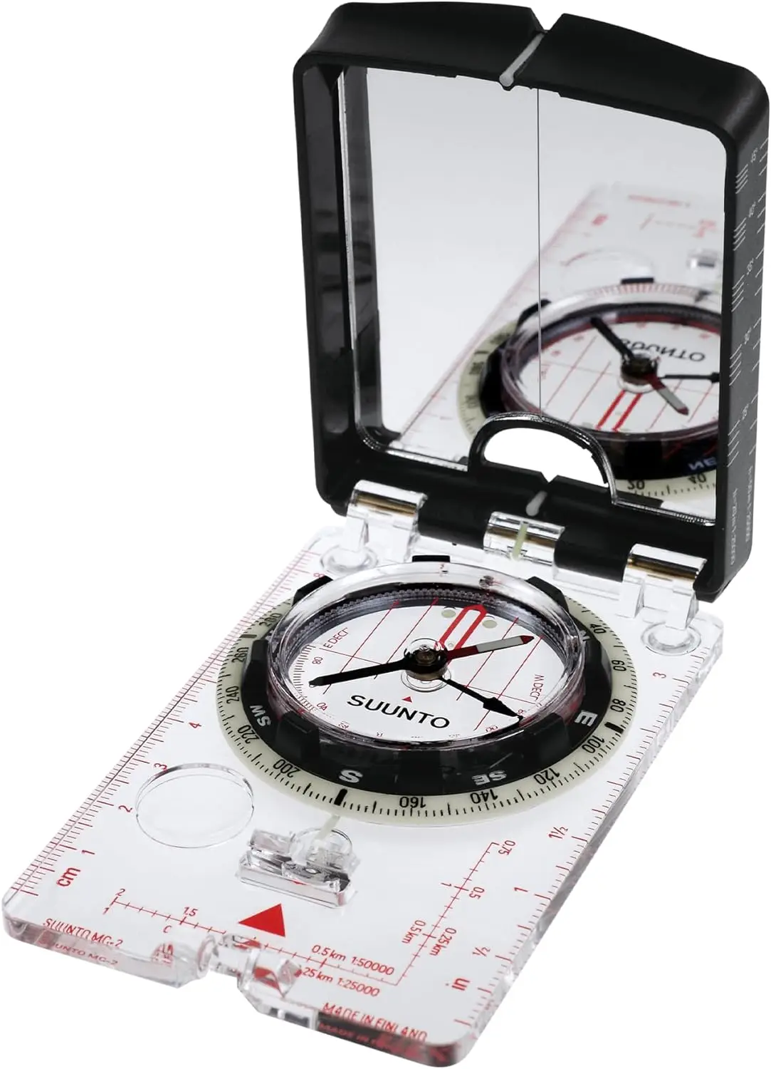 

MC-2 Compass: Top-of-The-line Compass for Professionals & serious Hikers, Fixed declination adjustment system,Compact mirrored