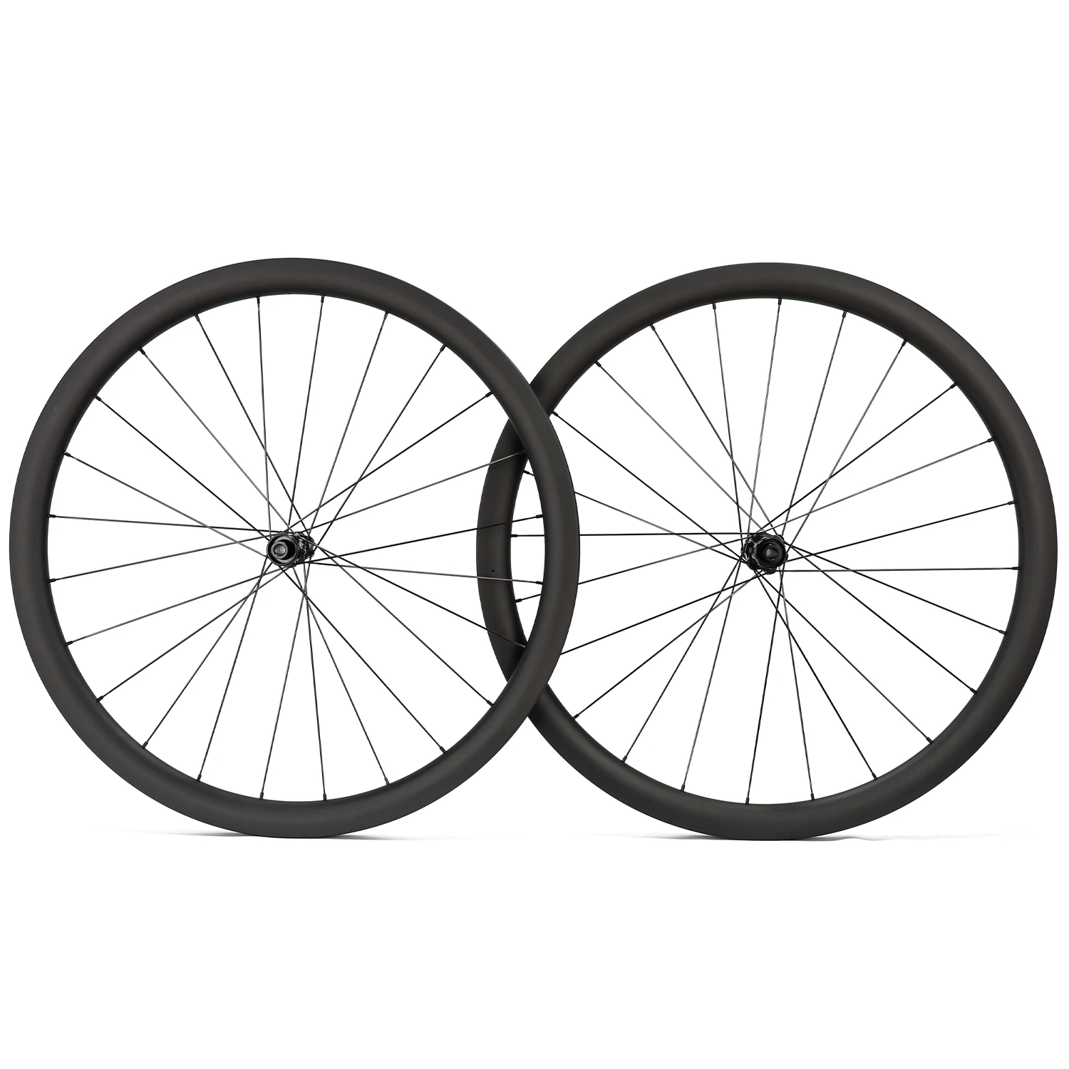 

ICAN 700C Carbon Wheelset Disc Brake Tubeless Ready Clincher 37C 21mm Width 24H/24H Road Gravel Bike