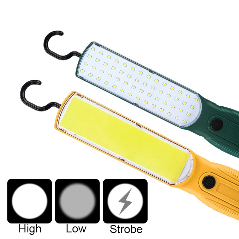 2X 1X COB LED Handheld Hunting Floodlight USB-C 18650 Work Light Cordless Garage Inspection Lamp 3Mode Camping Emergency Torch