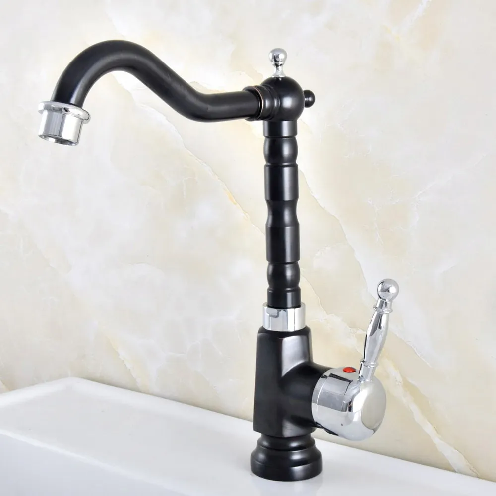 

Gold & Chrome Basin faucet Antique Bronze Bathroom Faucet Deck Mounted Black Kitchen Faucet sink tap Hot Cold basin Tap Brass