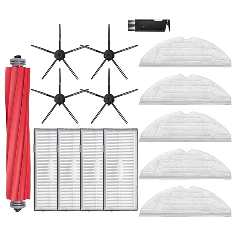 AB43-15PCS Wichtigsten Seite Pinsel Mopp Filter Für Xiaomi Roborock S7 Maxv / Plus / Ultra G10S / G10S Pro Roboter Staubsauger Zubehör