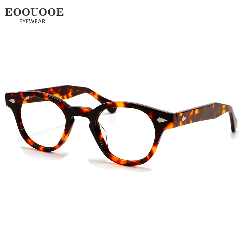 EOOUOOE Fashion Women Eyeglass Retro Acetate Glasses Frame Optics Myopia Hyperopia Prescription Lens Anti-reflection S M L Size