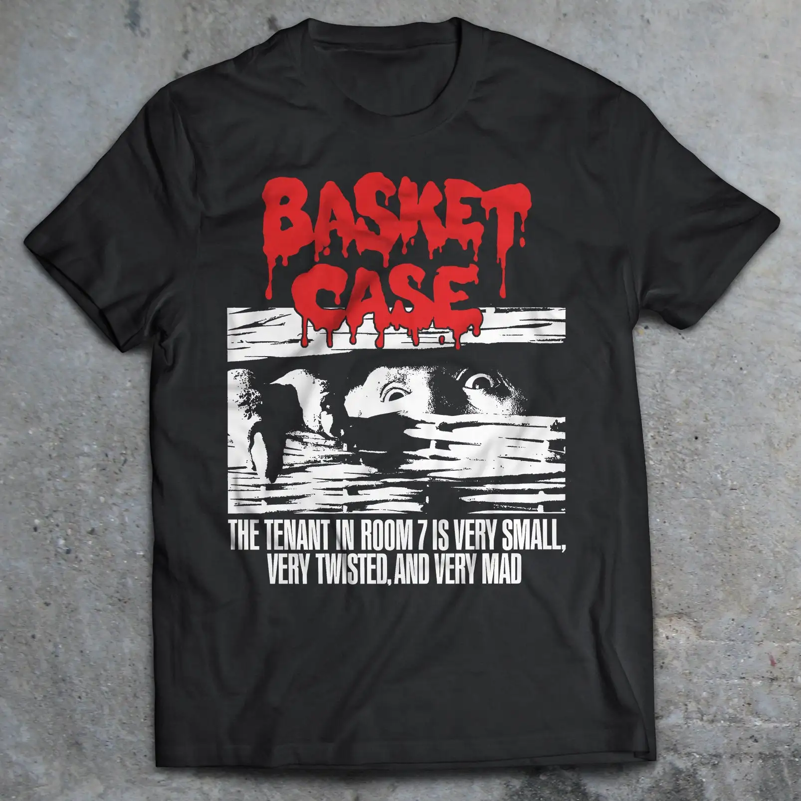 Basket Case 1982 Movie T-Shirt, 80's Horror Shirt Summer Men's and Women's Loose and Breathable T-shirt Top