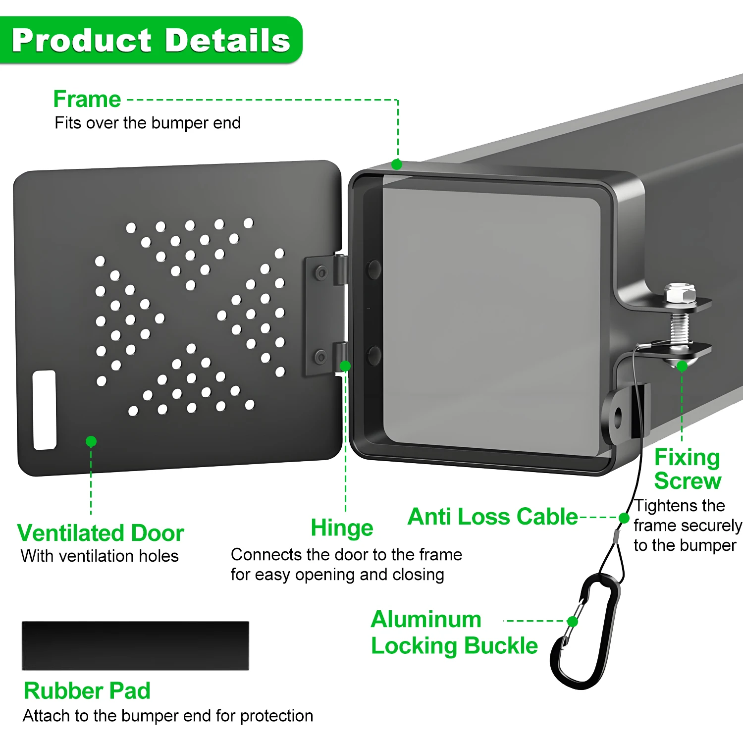 الألومنيوم RV الوفير نهاية غطاء 2 حزمة 4 بوصة مصدات مربعة مع عدم الحشرات فتحات تنفيس خرطوم المجاري دعم تخزين يغطي يناسب العربة