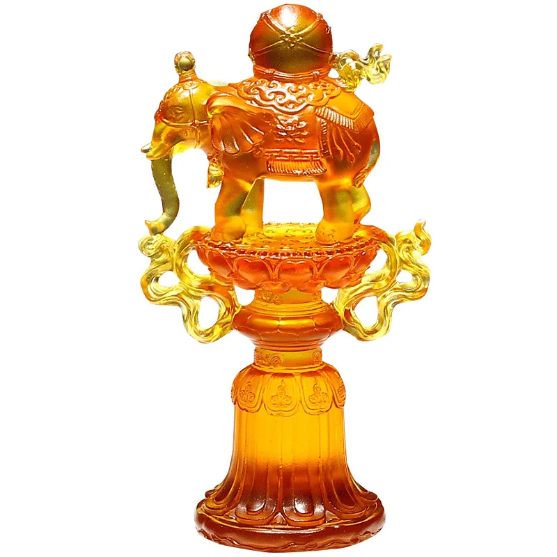 Glazed Seven Political Treasures Full Set of Dharma Ornaments God Buddha Statues Offerings