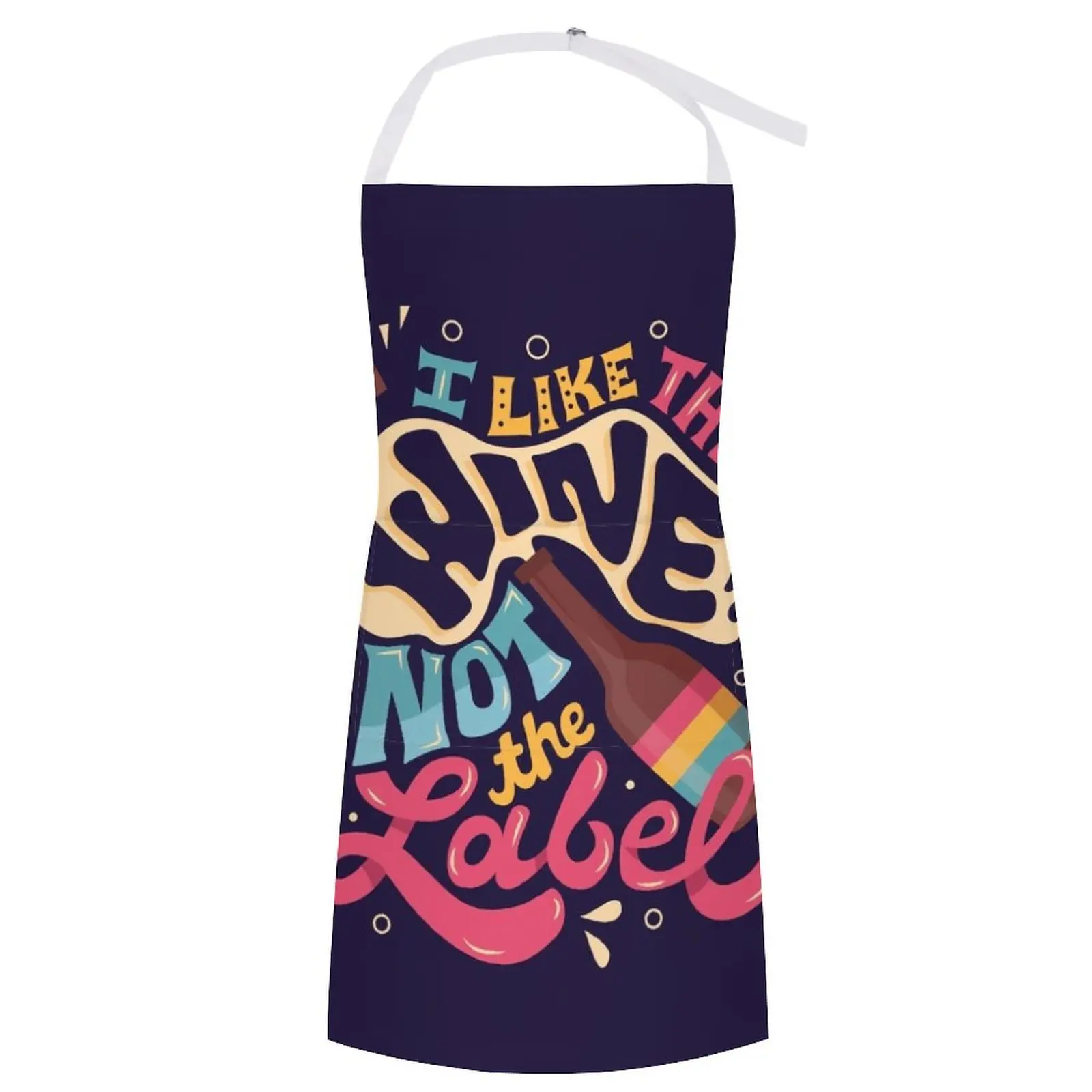 I like the wine not the label Apron Kitchen New 2022 Year Chef Apron Apron For Kitchen Women