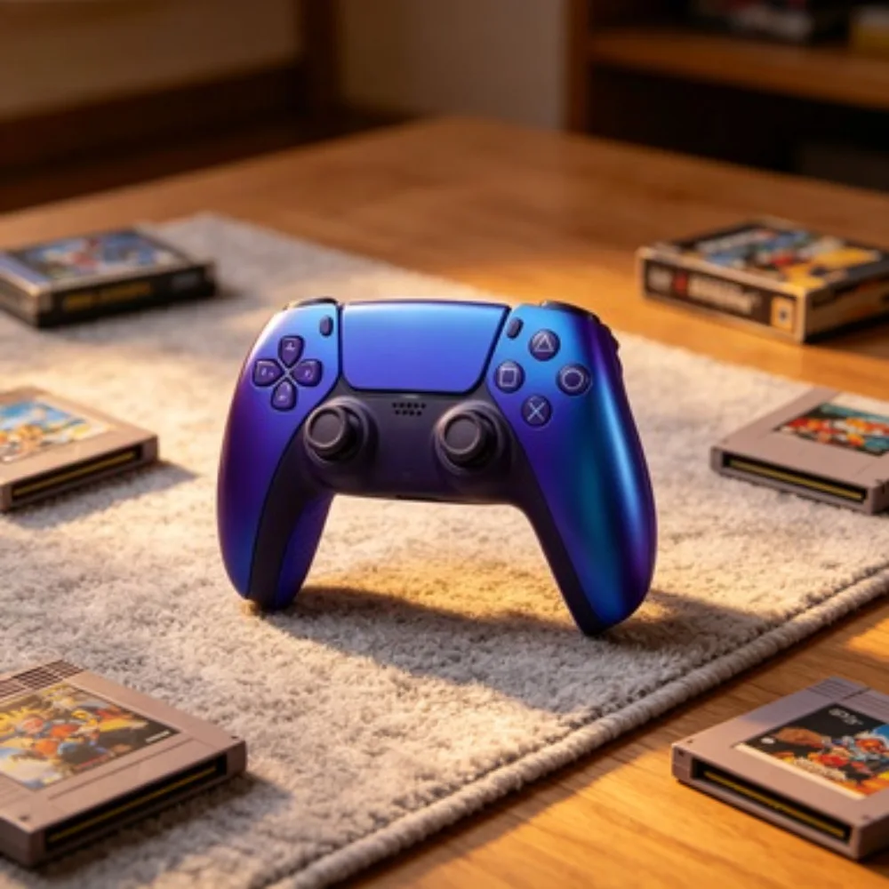 Furniture Wireless Controller for PS5 PC and Mobile Gaming with Chroma Indigo Design