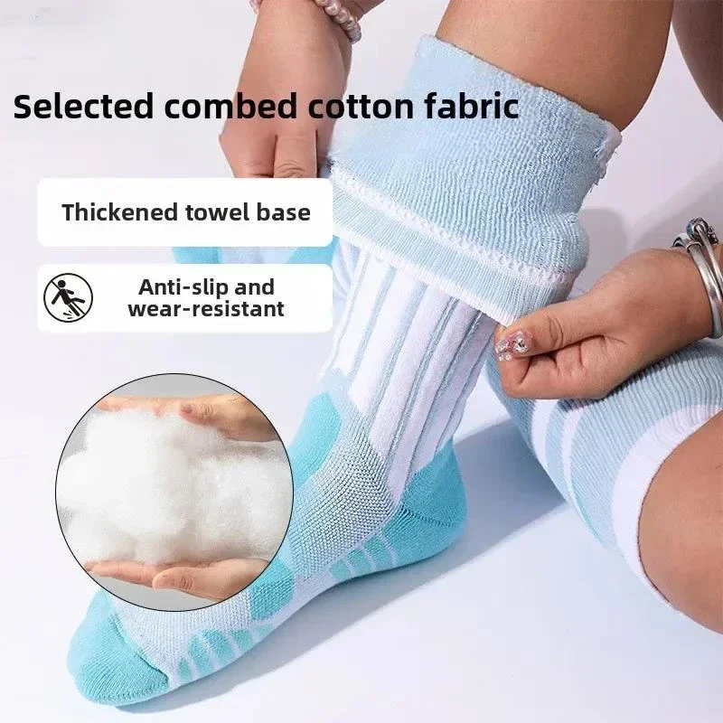 

1Pair Thermal Knee-High Ski Socks Thicken Cotton Winter Men Women Snowboard Cycling Soccer sock High Elastic Thermal Socks