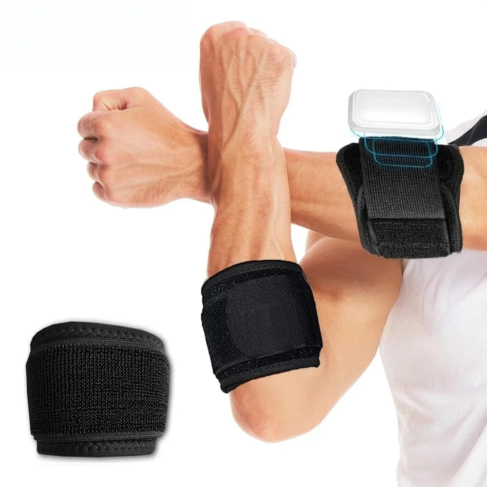 1 adjustable tennis wrist support pad  Golf player's bandage  Support equipment for lateral wrist pain syndrome image 2