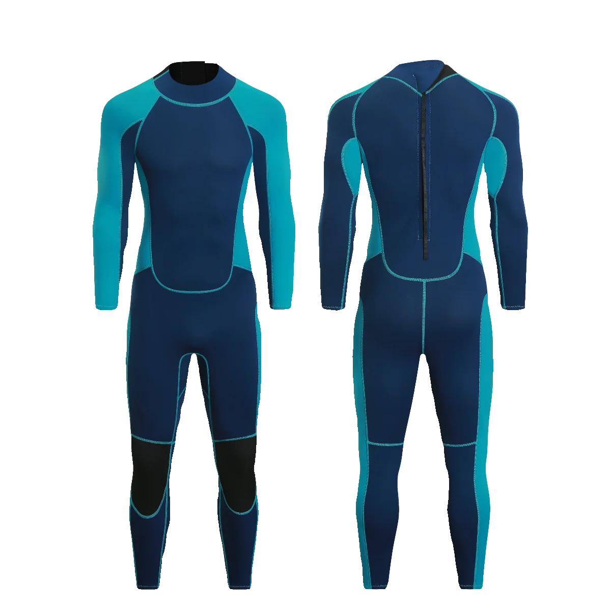 New 3mm Thick Warm Diving Suit Men's One-Piece Sunscreen and Waterproof Mother Snorkeling Surfing Swimsuit Women's Free Diving