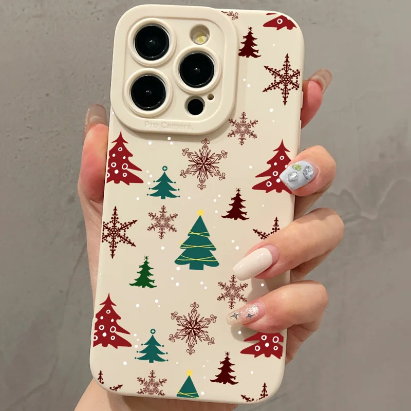 White Christmas tree snowflake graphic Pupil Full Screen Phone Case for Huawei P30 P40 Mate 20 Pro Nova 7i 7SE Honor 50 9X Y 7A