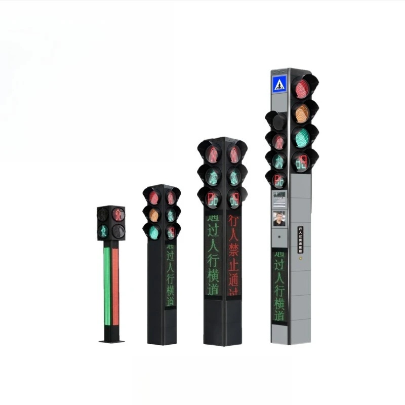 Four-sided smart signal lights Pedestrian mobility integrated traffic lights Smart traffic
