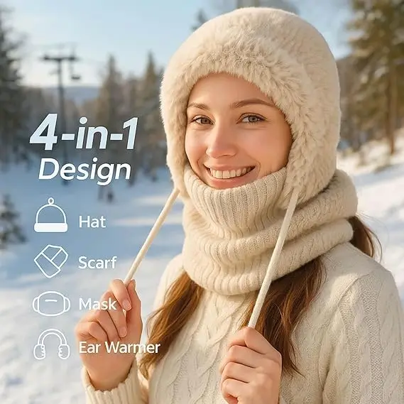 

Ski Mask Balaclava for Men and Women - Windproof Face Mask Winter Warm Neck Cover for Extreme Cold Weather