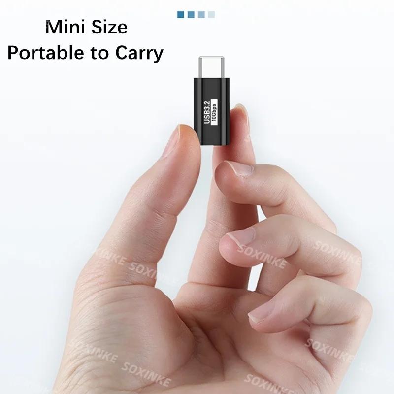 USB C Charge Data Sync Extension Connector Plug for Laptop Tablet Phone USB 3.1 Type C Adapter Female To Male Converter 10 Gbps