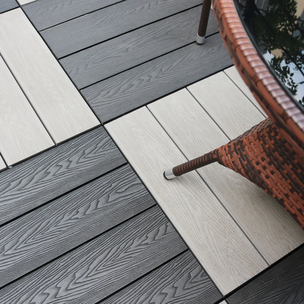 3 items DIY WPC Decking Easy Install Card-Type Wood Plastic Floor | Waterproof, Mothproof & Nail-Free | For Courtyard & Terrace