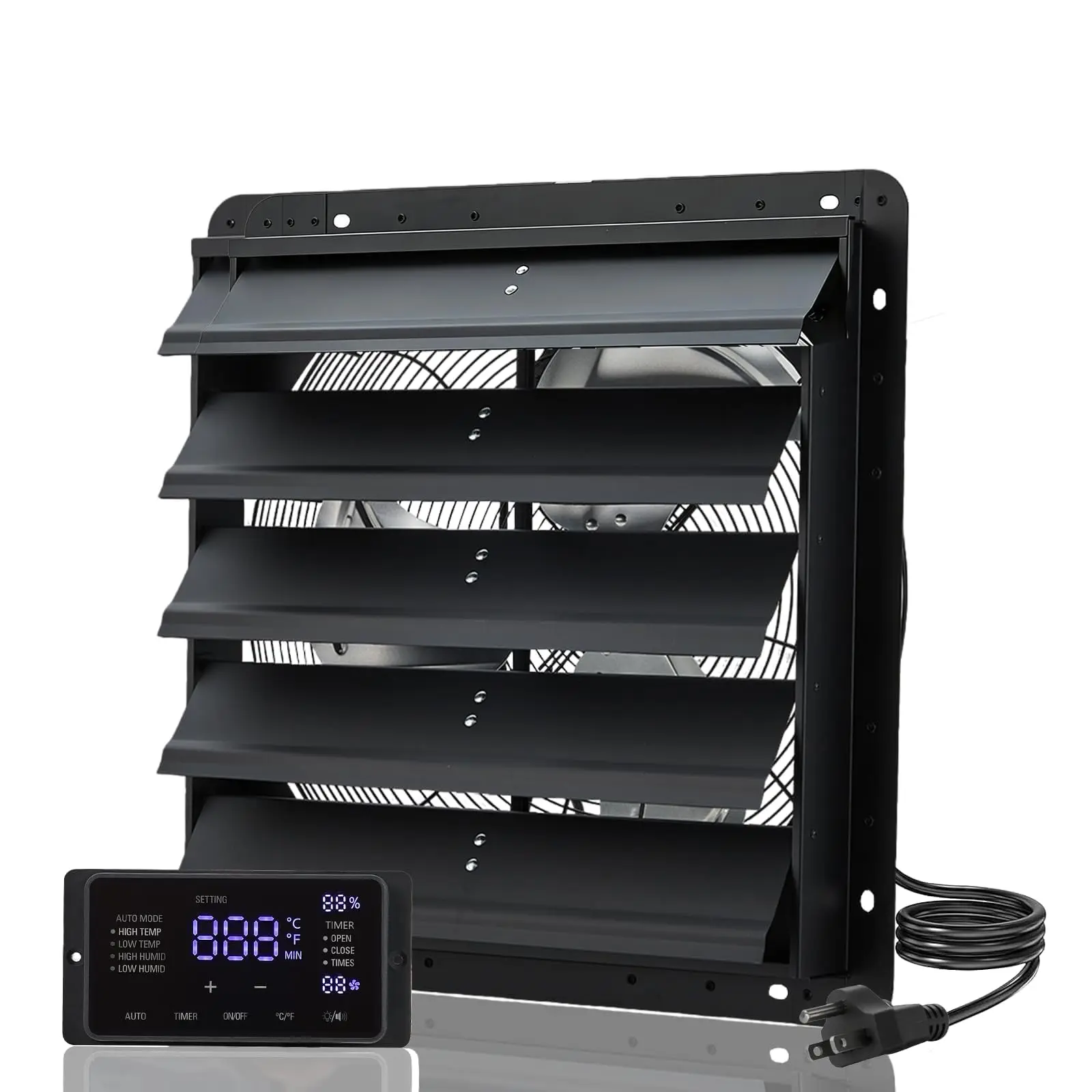 

Вытяжной вентилятор с выдвижной шторкой, настенный, для чердака, с EC-мотором, регулируемой скоростью, умным контроллером температуры и влажности