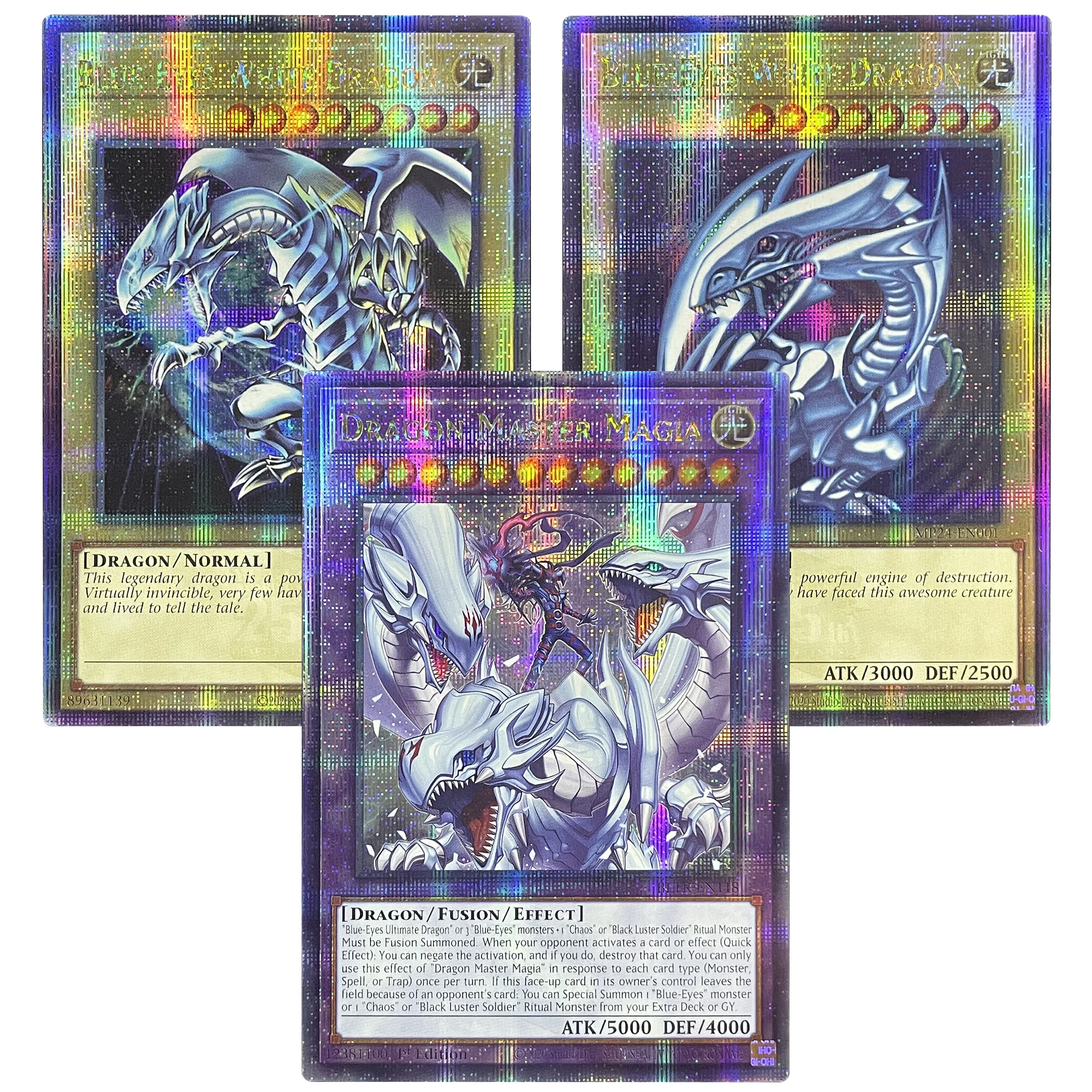 Yu-Gi-Oh! Dragon Master Magia BLTR-EN118 Blue-Eyes Quarter Century Secret Rare 25th Anniversary Card Enthusiasts&Collectors