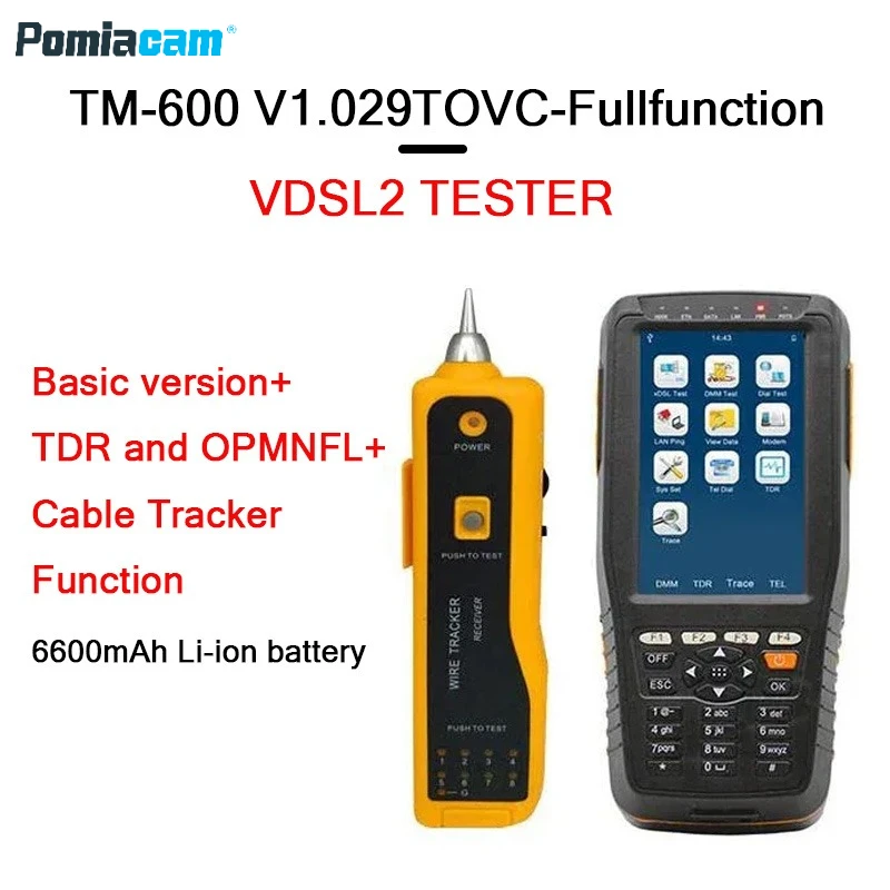 

TM-600 VDSL VDSL2 Tester for xDSL Line test and Maintenance Tools ADSL/ADSL2/ADSL2+/VDSL2 /READSL/ Fast Copper tests with DMM