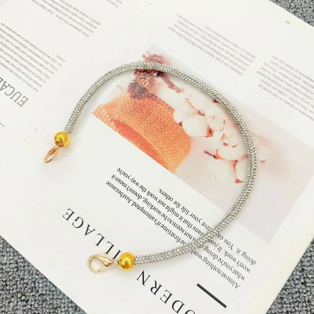 حزام بديل بحزام قصير من حجر الراين ، مقبض حقيبة يد ، محفظة كاجوال ، إكسسوارات حقيبة ، 1 *