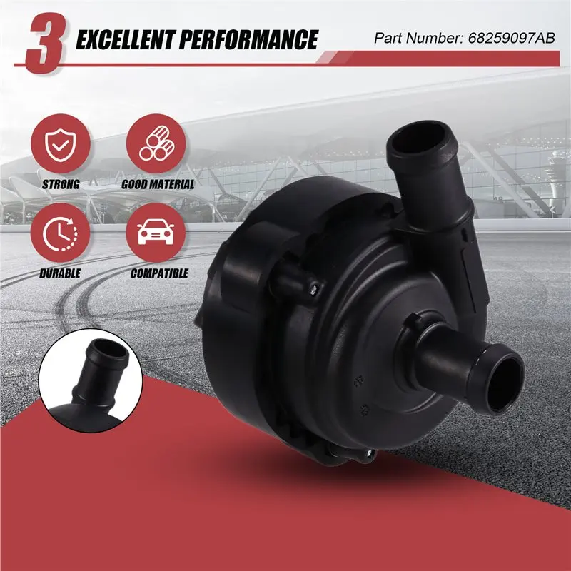 A64P-68259097AB Auxiliary Coolant Pump For Jeep Cherokee 4 Cyl 2.0L 2019-2023