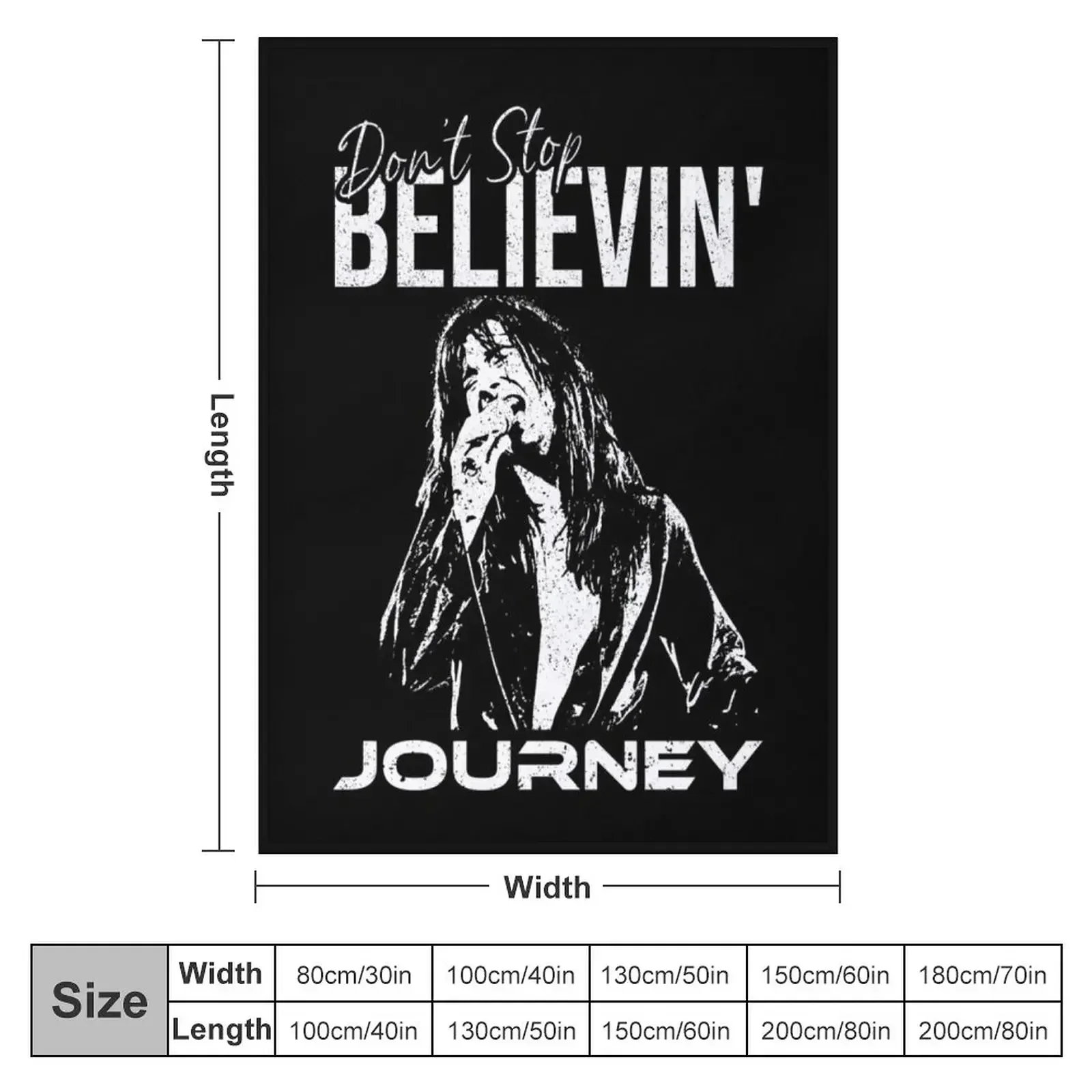 Steve Perry of Journey The Band Don't Stop Believin' Design 5 (with grunge/distressed texture) Throw Blanket For Baby Blankets