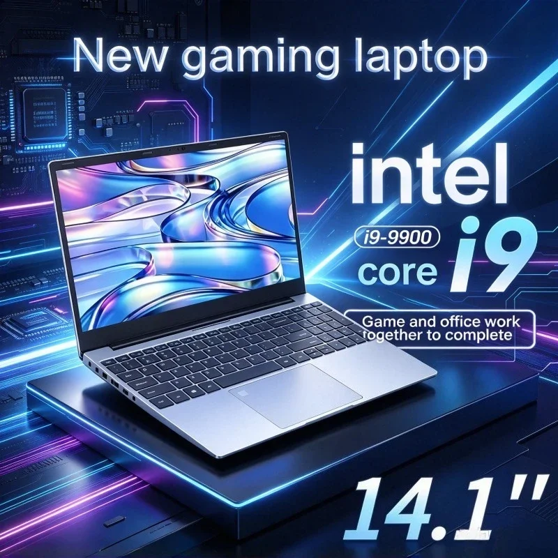 Portable Computer 14.1 Inch  Intel Core I9-9900 Windows Laptops 16GB RAM 1TB 2TB SSD Office Gamer Study Notebook Computer PC