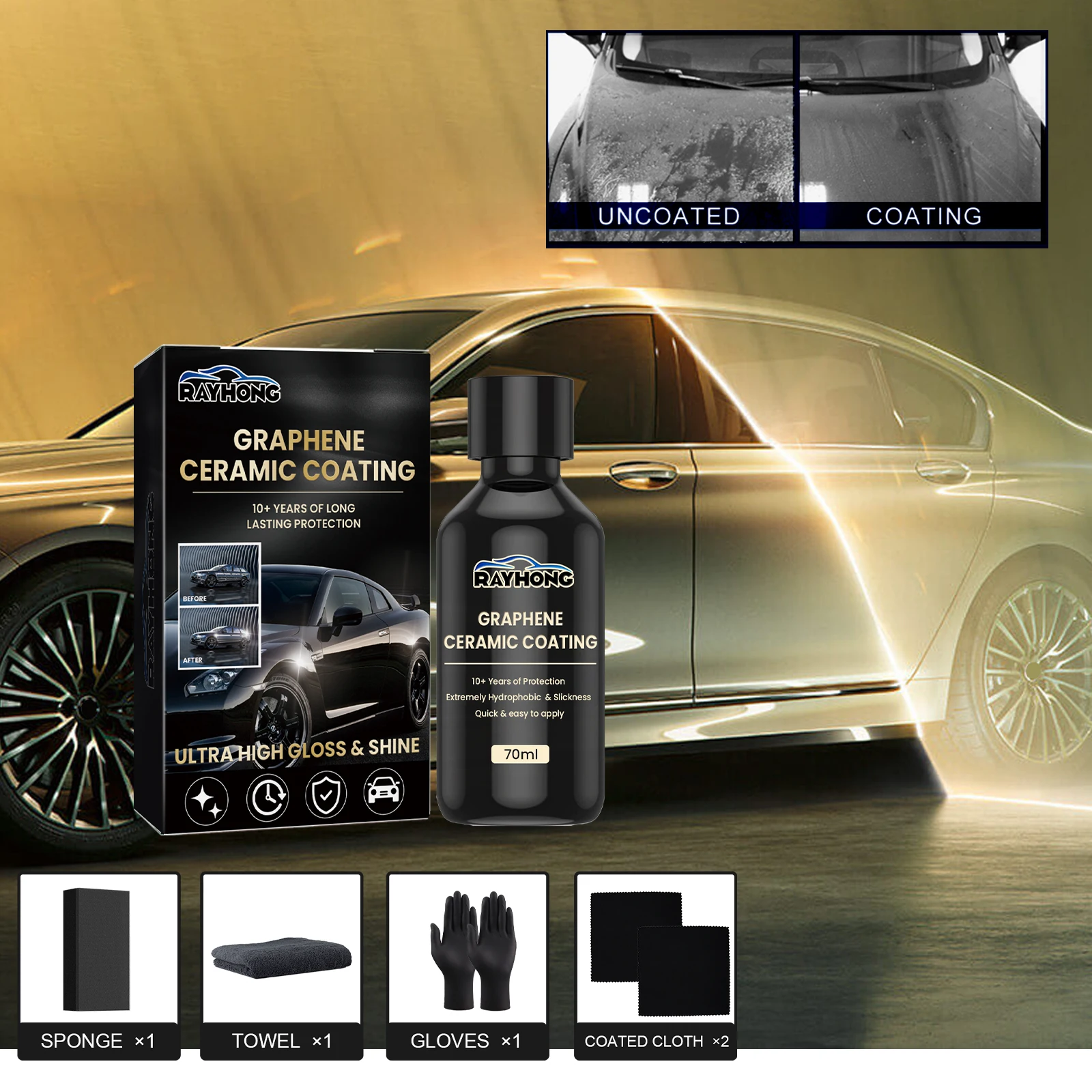 Automobile Graphene Nano Coating Liquid Nanocrystal Polishing Paint Coating Agent Automobile Polishing Resin Adhesive