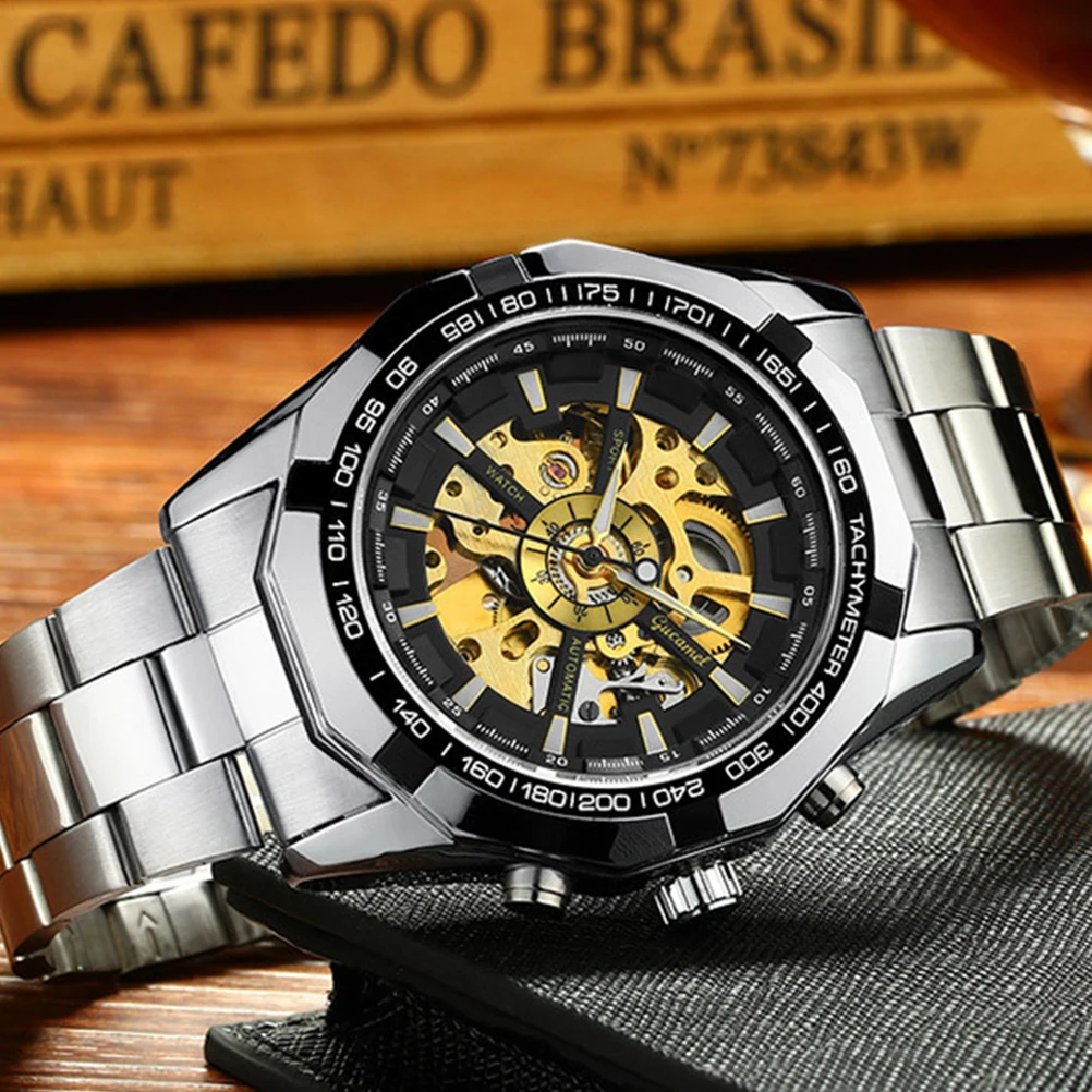 1Pcs Mechanical Watch Men Casual Business Stylish Luminous Automatic Mechanical Wrist Watch for Men Fashion Timepiece