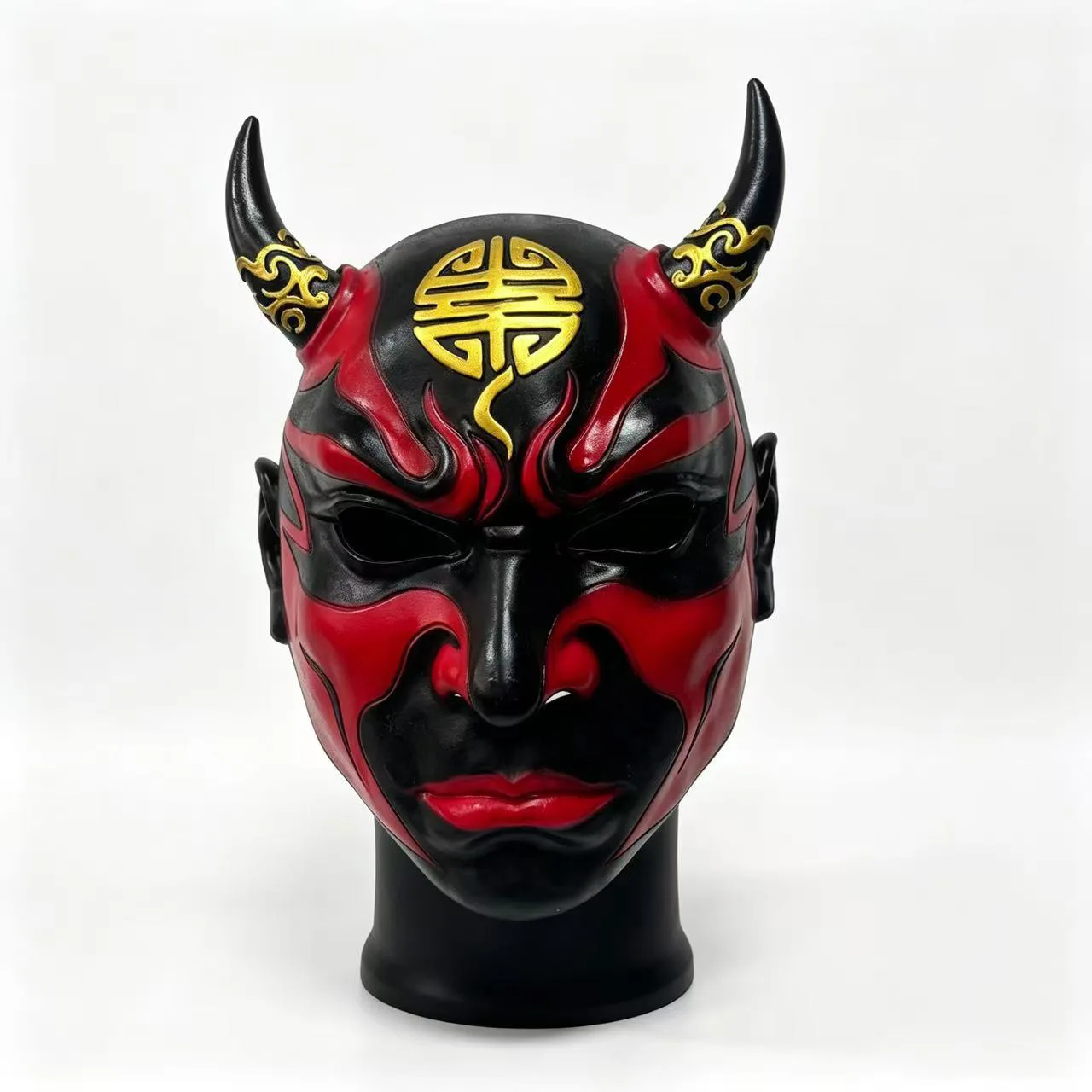 Samurai-Geistermaske, Horror-Dämonenmaske zum Tragen für Halloween-Cosplay – Detail 1