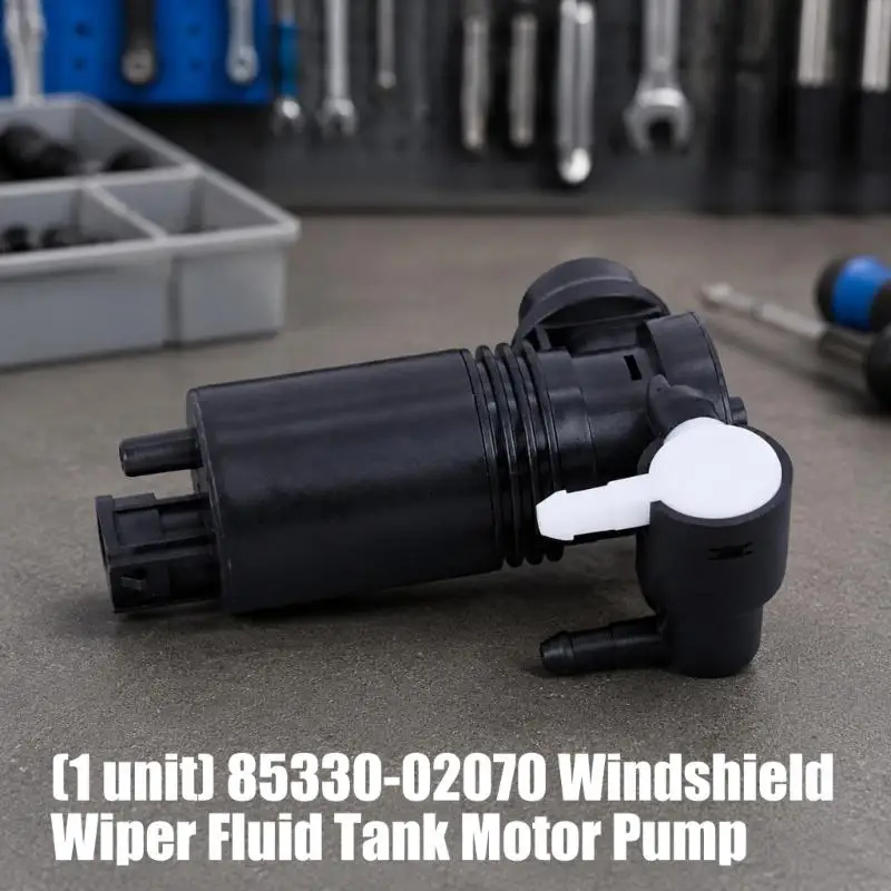 M76E Windshield Cleaning Pump Motor for Mk12 2019-2024 Vehicle Washer Fluid Transfer, ABS Housing 85330-02070
