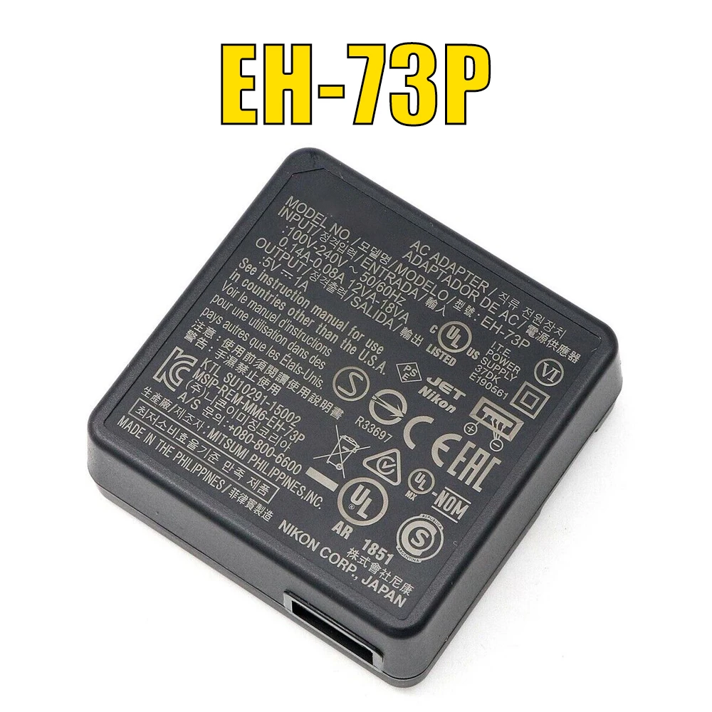 

NEW Genuine EH-73P EH-73P AC Adapter Charger for Nikon Coolpix W300 A900 B700 DL24-500 DL24-85 KeyMission 170