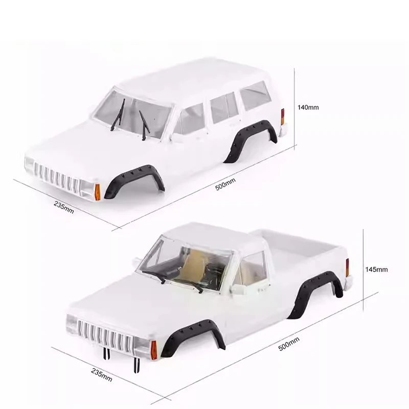Pickup Truck Casing 313 Wheelbase Off-road Vehicle Casing Hard Material for1/10 RC Crawler Car Traxxas TRX4 SCX10 RC4WD Cherokee