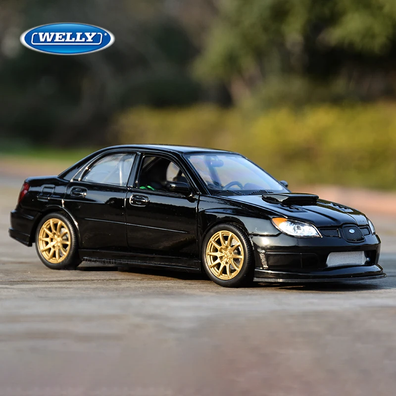 

WELLY 1:24 SUBARU IMPREZA WRX STI Alloy Car Model Diecast Metal Toy Vehicle High Simulation Collection Car Toy Boy Birthday Gift