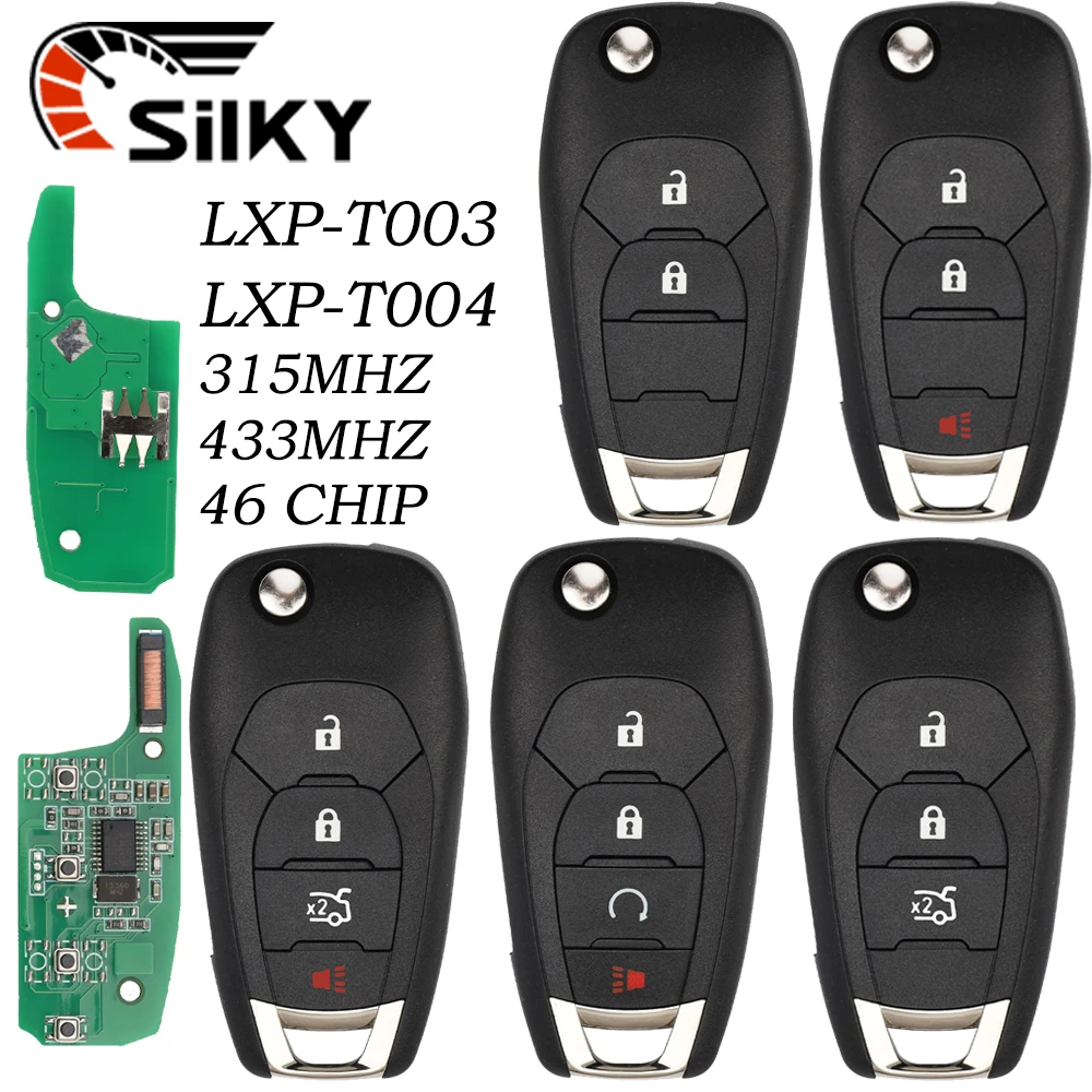 

SilKY LXP-T003 LXP-T004 Flip 315/433MHZ ID46 Remote Car Key For Chevrolet Colorado Cruze Trailblazer Onix Tracker Onix RS Key