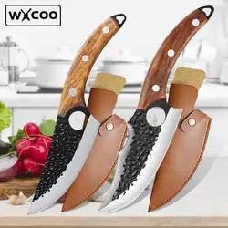 Kitchen Boning Knife Kitchen Knives Utility Sharp Cooking Tool Stainless Steel Fruit Butcher Meat Cleaver Knife with Sheath