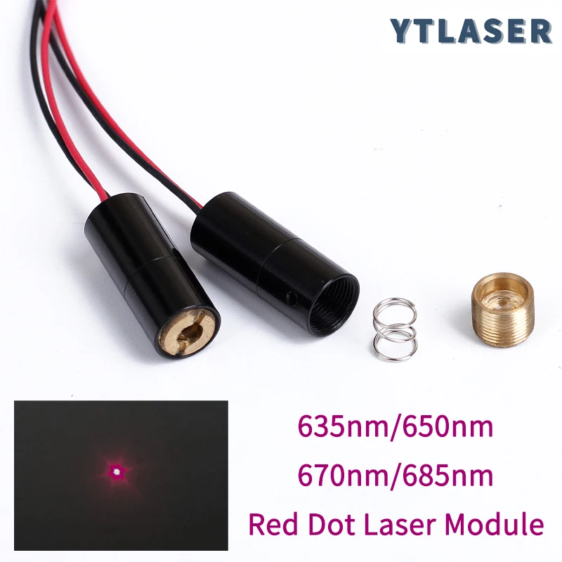 

D8mm Focusable Locator 635nm 650nm 670nm 685nm Red Dot Laser 1mW 5mW 10mW Laser Diode Module Industrial Grade ACC Driver