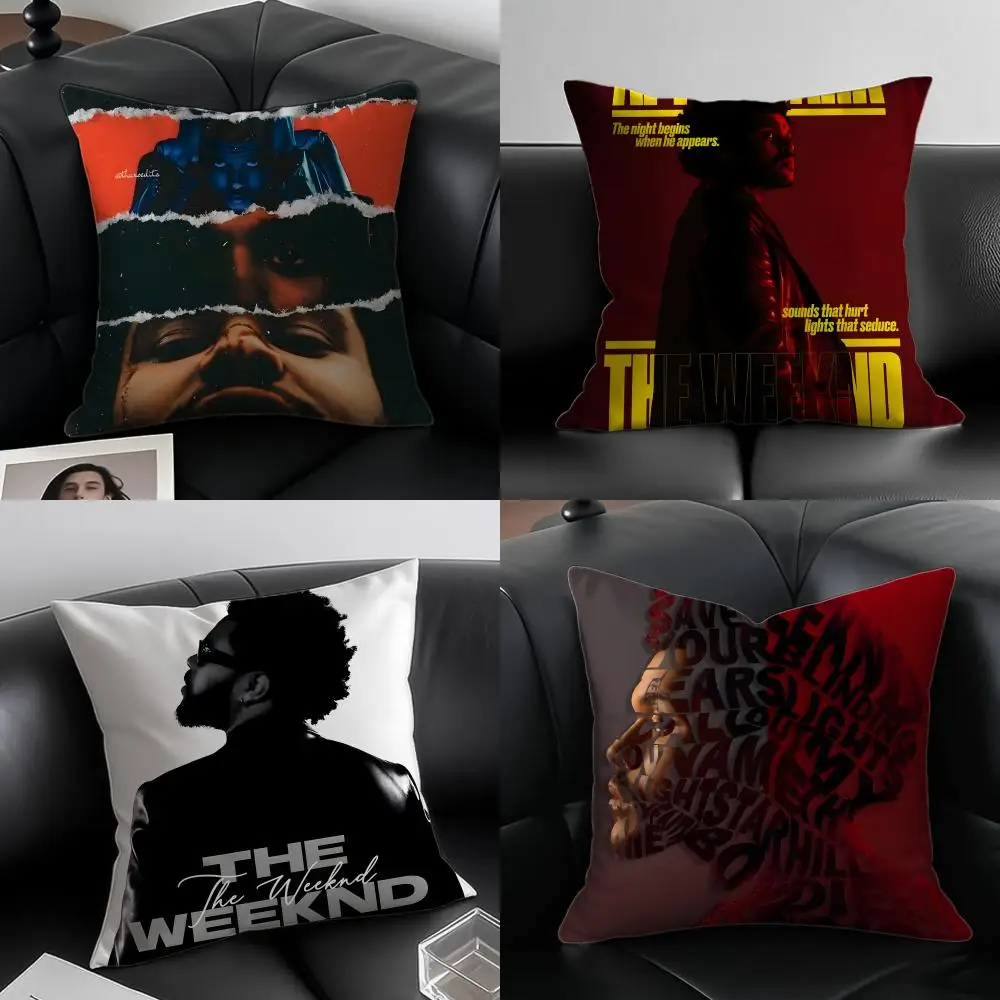 Singer Avantgarde The W-Weeknd Cushion Cover Pillow Case Anti-dustmite Invisible zipper silky short plush Sofa cushion