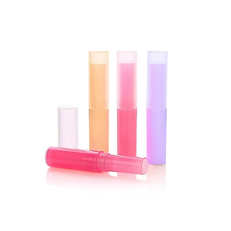 30/50/100pcs 4g recipiente vazio de bálsamo labial com tampa portátil mini tubo de batom viagem cosméticos recarregáveis armazenamento de cosméticos