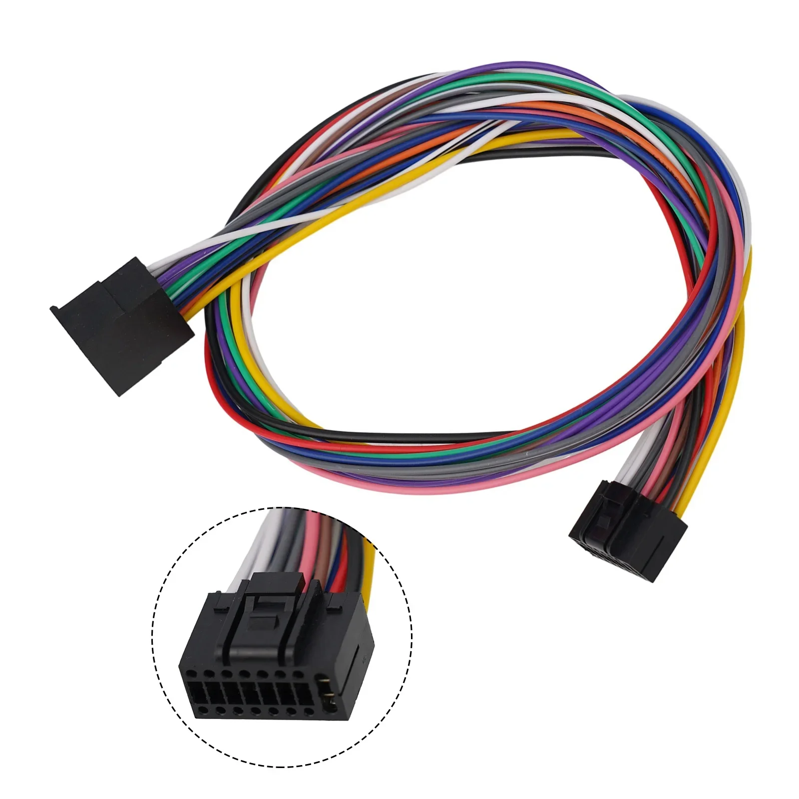 16Pin Car Stereo Radio Connector Wire Harness Extension 60cm Cable Compatible With For Android Player Car Audio Setup