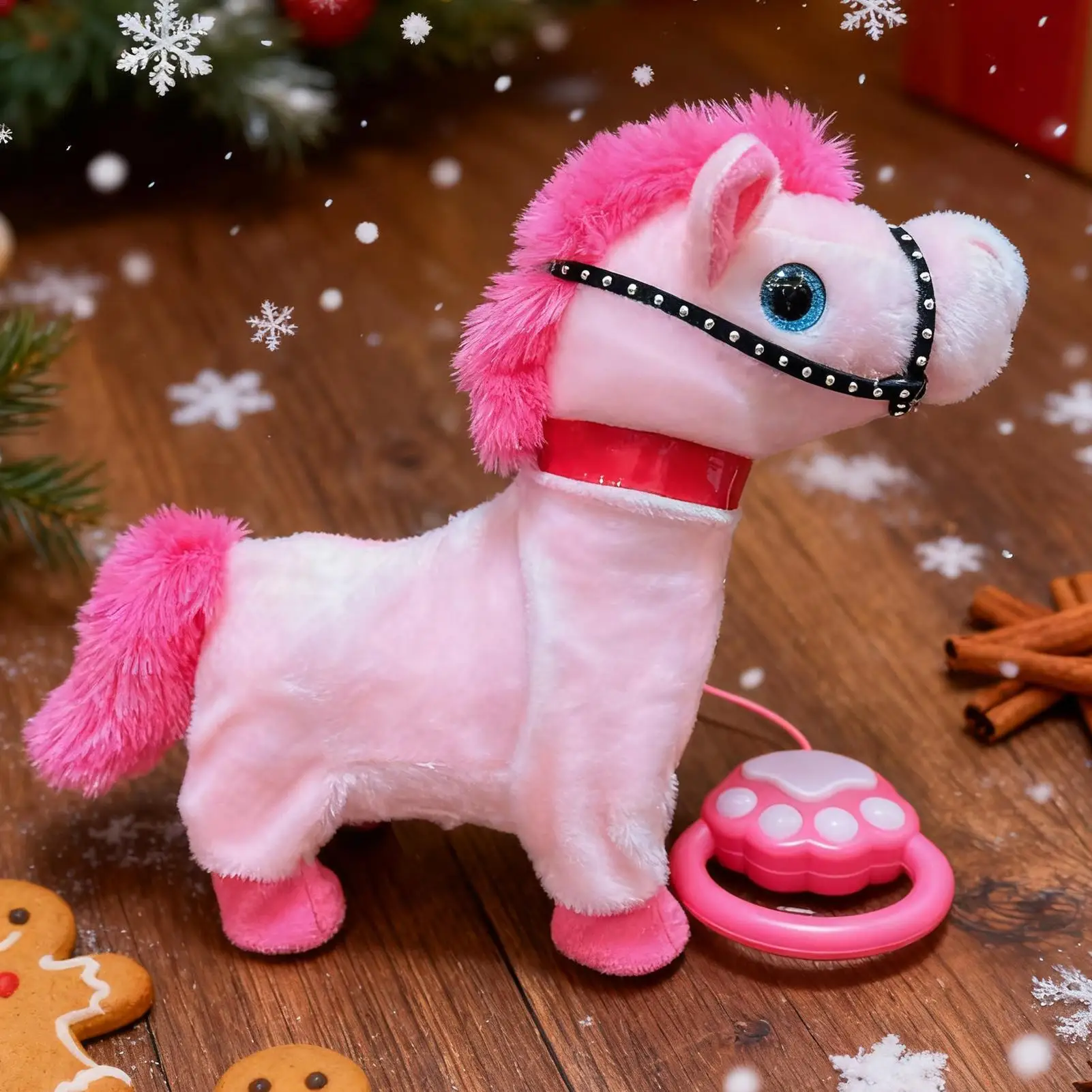 لغرفة النوم، لعبة إلكترونية، حبل من الرصاص على شكل حصان، لعبة كهربائية واقعية للأطفال، حصان المشي للمراهقين في مرحلة ما قبل المدرسة فوق 3 سنوات #5