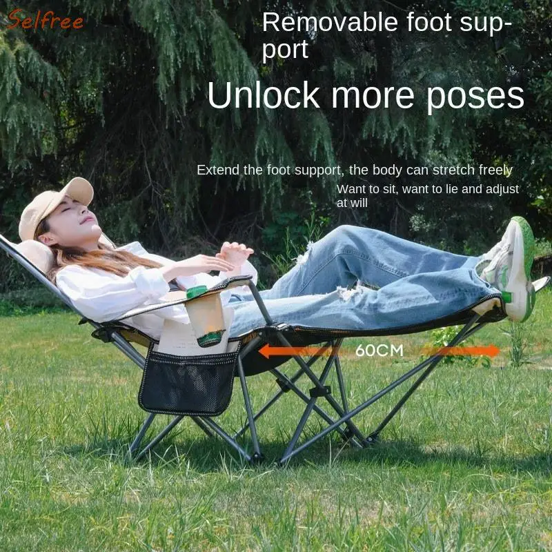 Selfree Collapsible Car Chair Dual-use Portable Backrest Chair Beach Chair Fishing Chair Office Lunch Chair Outdoor Folding